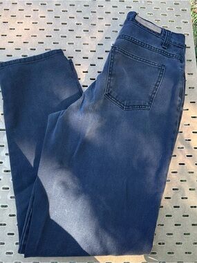 Bill Blass Charcoal Black High Waist Straight Leg Easy Fit Jeans Size 8 Tall VTG